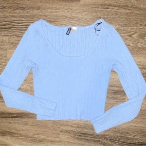 H&M long sleeve cropped top